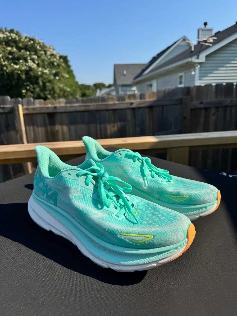 Hoka Women's Clifton 9 Seafoam/Aqua Breeze